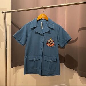 Vintage Blue Collared Shirt